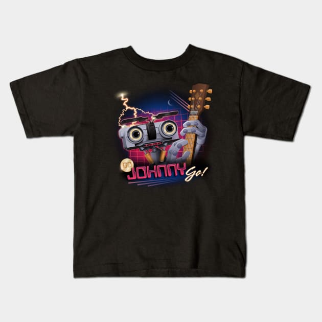 Go Johnny Go! Kids T-Shirt by visualcraftsman